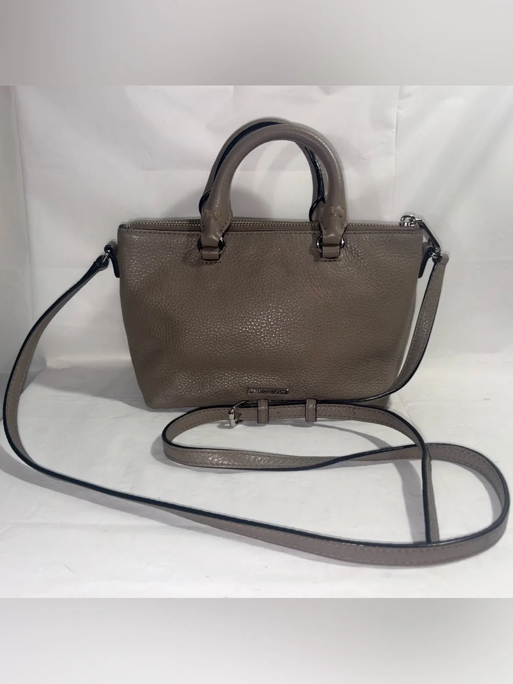 Rebecca Minkoff Micro Moto Satchel Dove Grey
